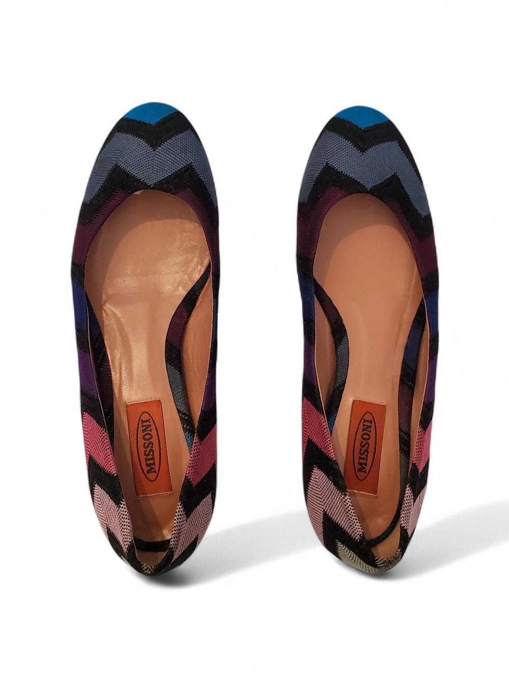 Missoni Multicolor Chevron Knit Ballet Flats